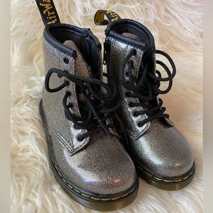 Silver Glitter Doc Martens